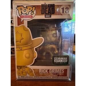 Funko Pop AMC The Walking Dead Rick Grimes GOLD #13 Supply Drop Exclusive